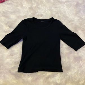 Abercrombie & Fitch Black 3/4 Sleeve Top
